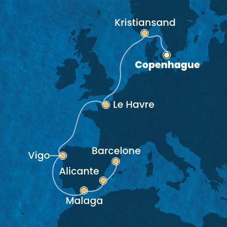 Itinéraire de votre croisière Croisière Europe du Nord  