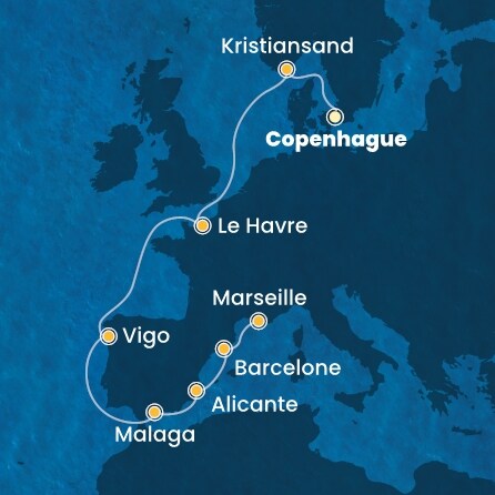 Itinéraire de votre croisière Croisière Europe du Nord  