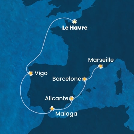 Itinéraire de votre croisière Croisière Europe du Nord  