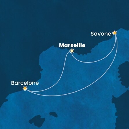 Itinéraire de votre croisière Croisière Méditerranée  