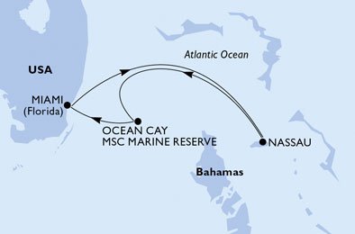 Itinéraire de votre croisière Croisière Bahamas  