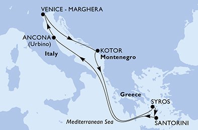Itinéraire de votre croisière Croisière Iles grecques  