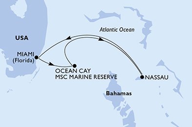 Itinéraire de votre croisière Croisière Bahamas  