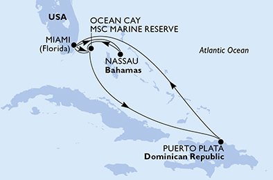 Itinéraire de votre croisière Croisière Caraïbes  Antilles  