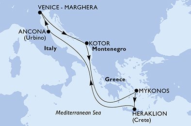 Itinéraire de votre croisière Croisière Iles grecques  