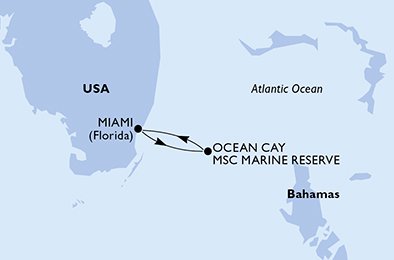 Itinéraire de votre croisière Croisière Bahamas  