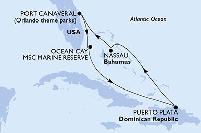 Itinéraire de votre croisière Croisière Caraïbes  Antilles  