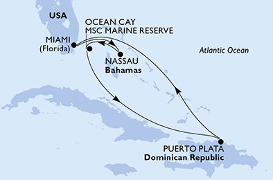 Itinéraire de votre croisière Croisière Caraïbes  Antilles  