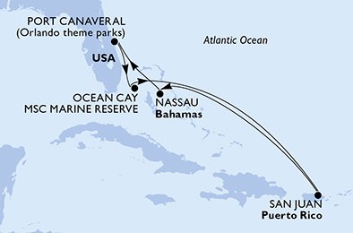 Itinéraire de votre croisière Croisière Caraïbes  Antilles  