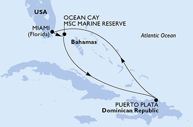 Itinéraire de votre croisière Croisière Caraïbes  Antilles  
